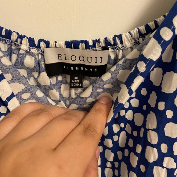 ELOQUII Elements Puff Sleeve Fit And Flare Dress - Picture 6 of 6